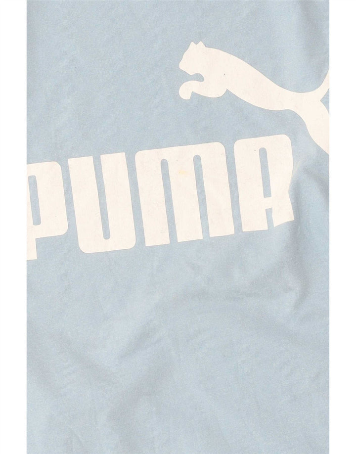 Puma Herren T-Shirt mit Grafik, Größe L, Blau