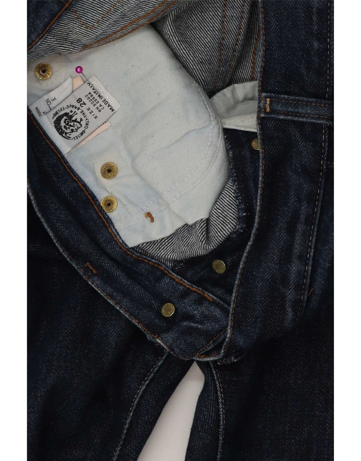 Diesel Herren Straight Jeans W28 L28 Marineblaue Baumwolle