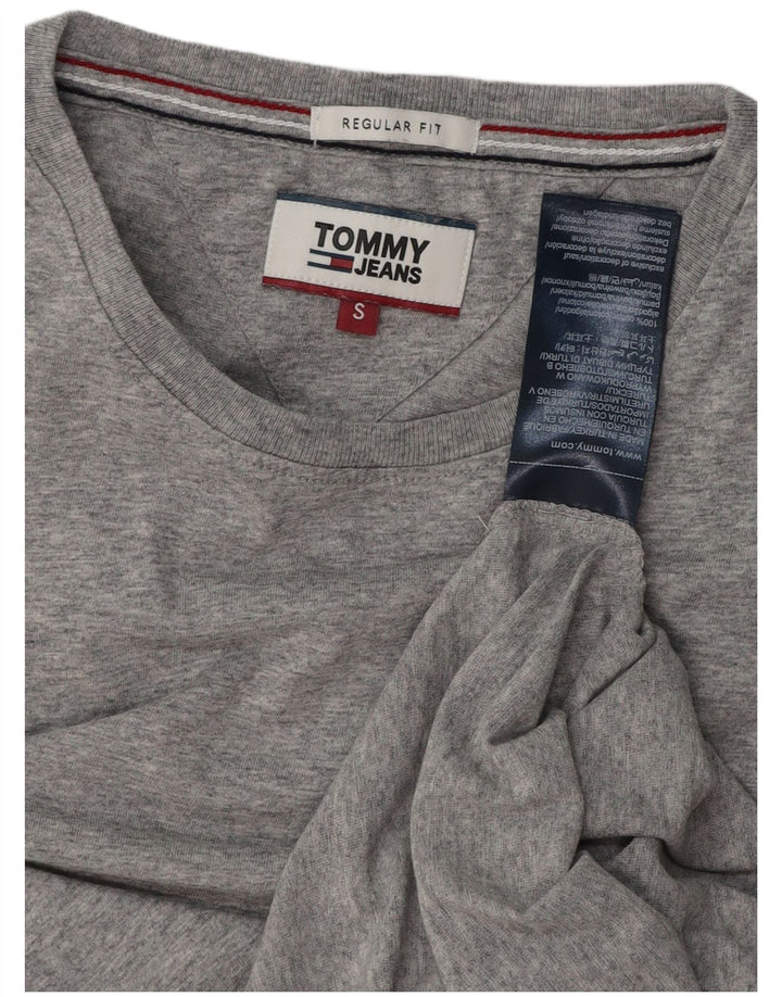 TOMMY HILFIGER Herren Regular Fit T-Shirt Top Small Grau Baumwolle