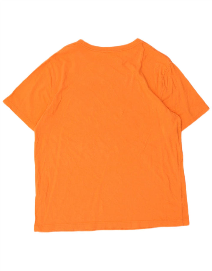 Nautica Herren Grafik-T-Shirt-Oberteil aus mitteloranger Baumwolle