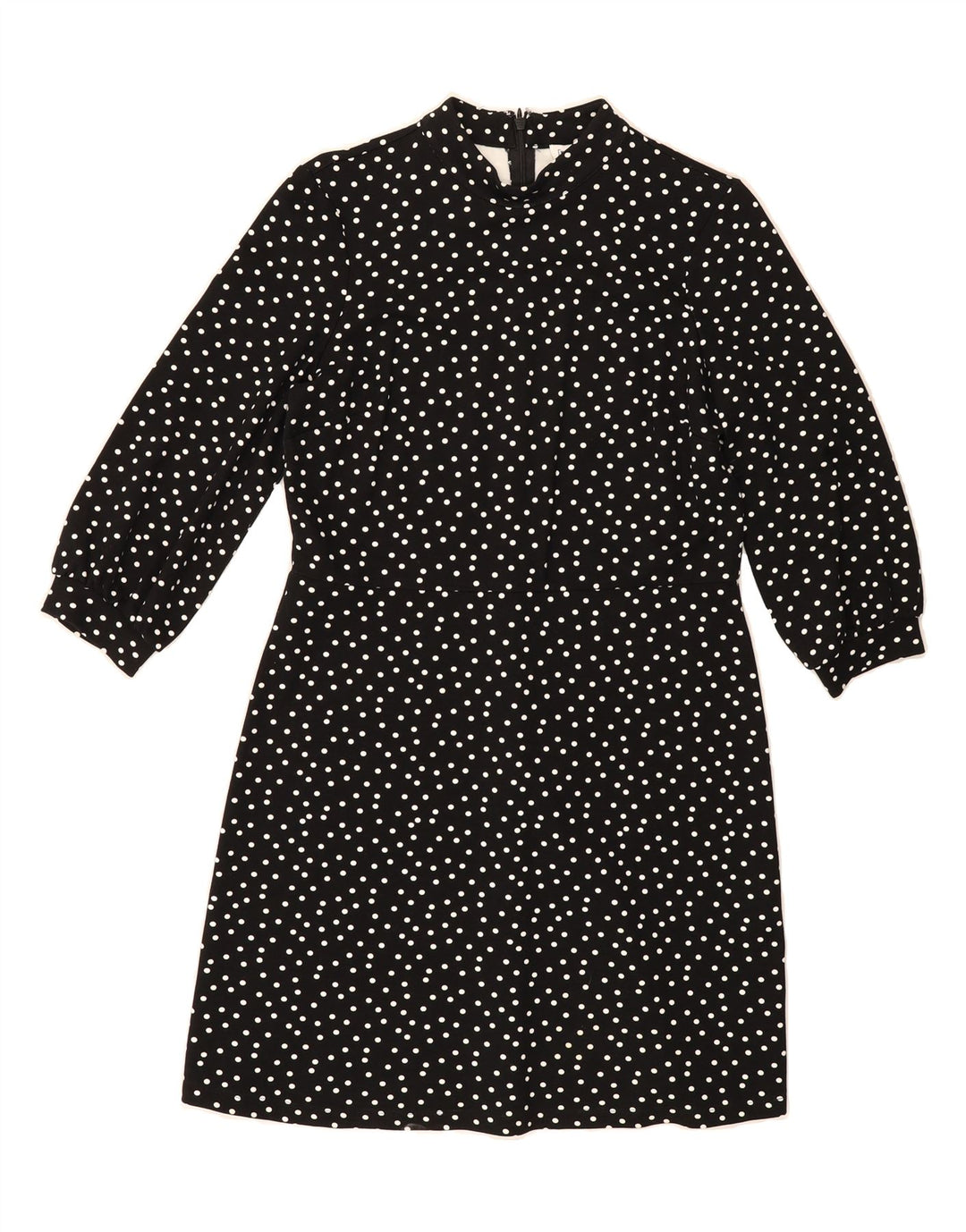 WAREHOUSE Womens 3/4 Sleeve Shift Dress UK 12 Medium Black Polka Dot Vintage Warehouse and Second-Hand Warehouse from Messina Hembry 