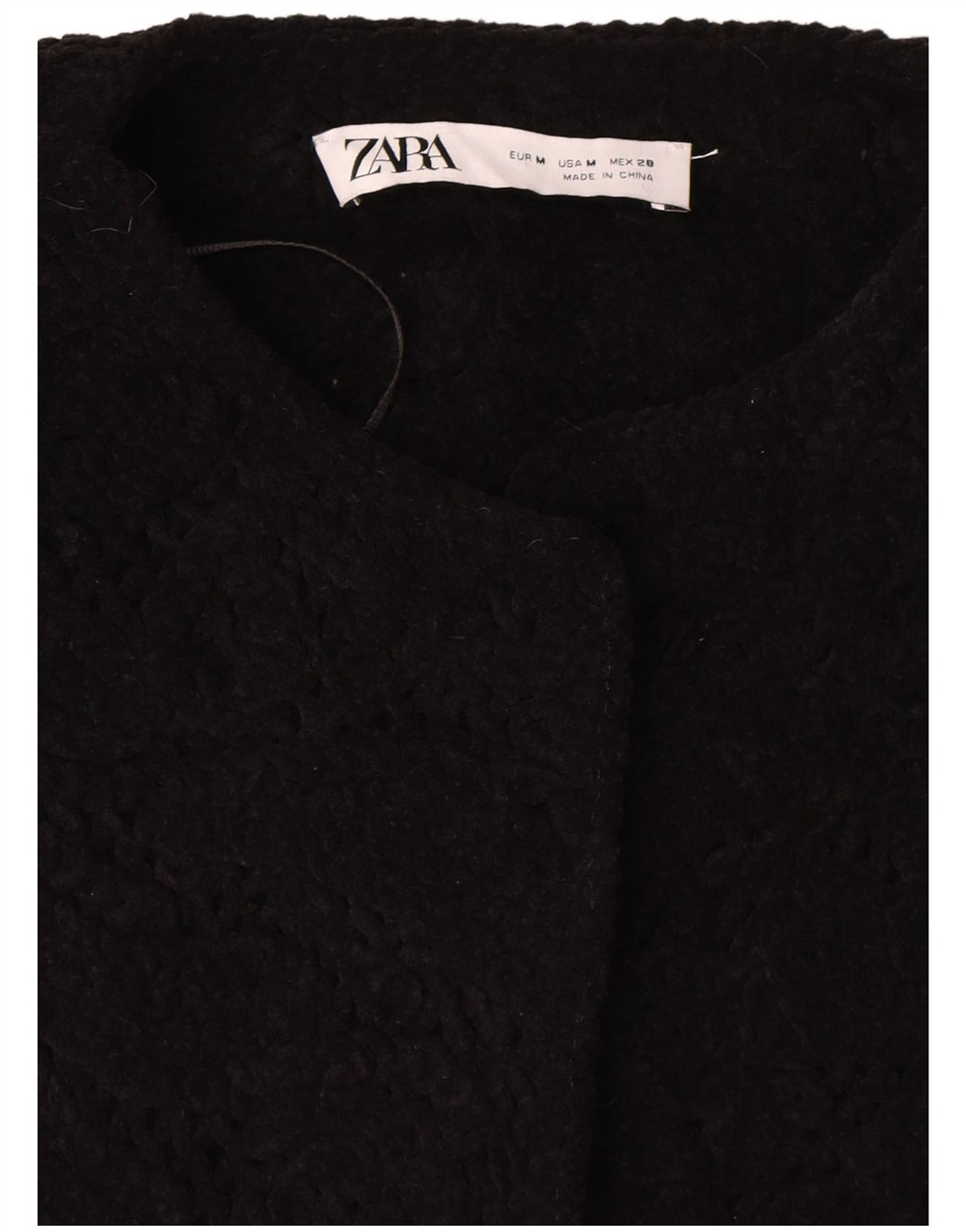 Zara Damen-Blazer, kurzärmelig, übergroß, Gr. 14, mittelschwarz