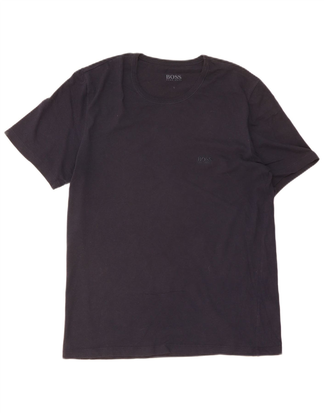 Hugo Boss Herren T-Shirt Top Large Marineblau Baumwolle