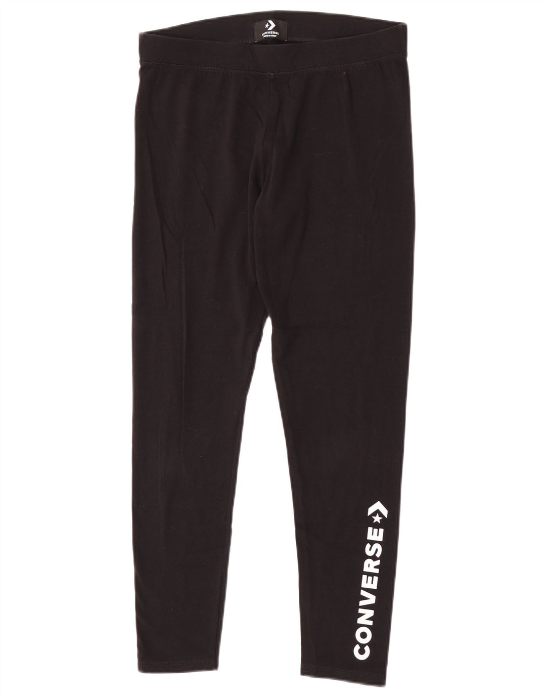 Converse Damen Grafik-Leggings aus mittlerer schwarzer Baumwolle