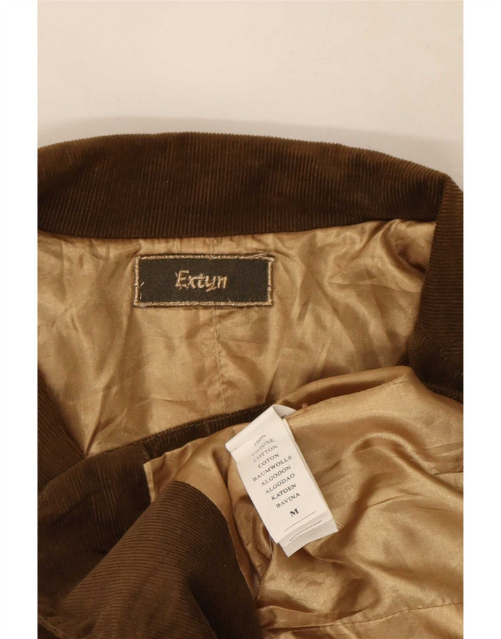 Extyn Damen-Blazerjacke aus Cord mit 2 Knöpfen, Größe UK 12, mittelbraun, Baumwolle