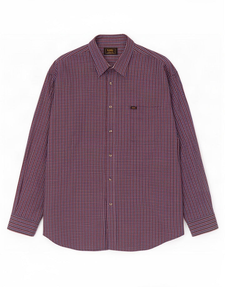 Lee Herrenhemd 2XL, mehrfarbig, Gingham-Baumwolle