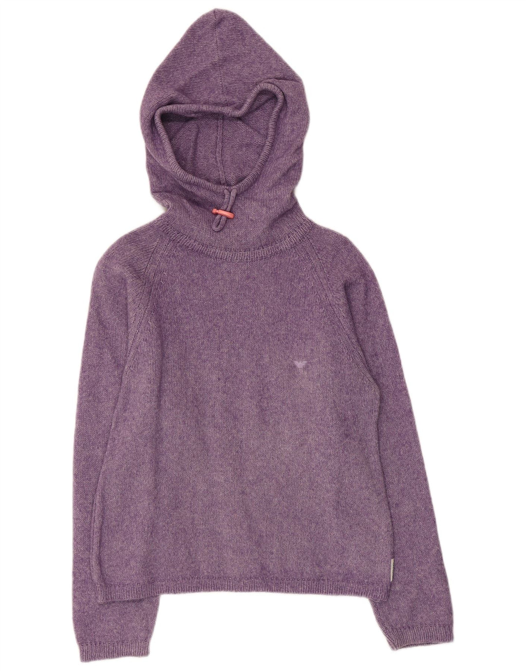 ARMANI JUNIOR Mädchen-Pullover mit Kapuze, 7–8 Jahre, lila Baumwolle