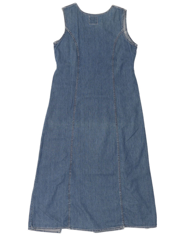 Jean Paul Womens Maxi Sleeveless Denim Dress UK 14 Large Blue Cotton