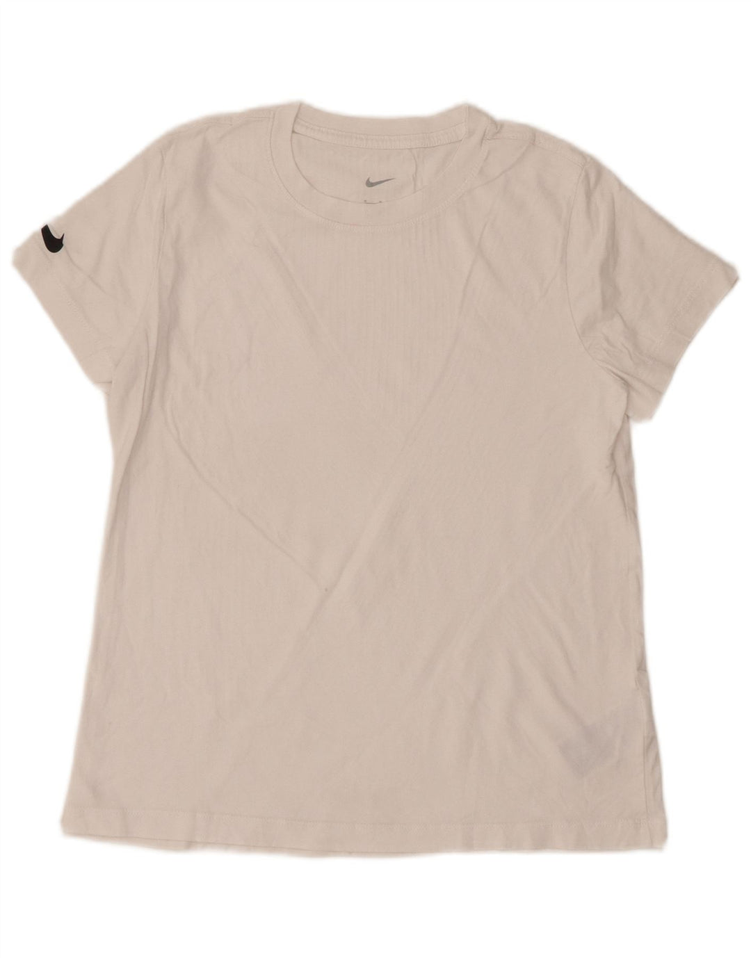 NIKE Damen T-Shirt Top UK 12 Mittelweiße Baumwolle