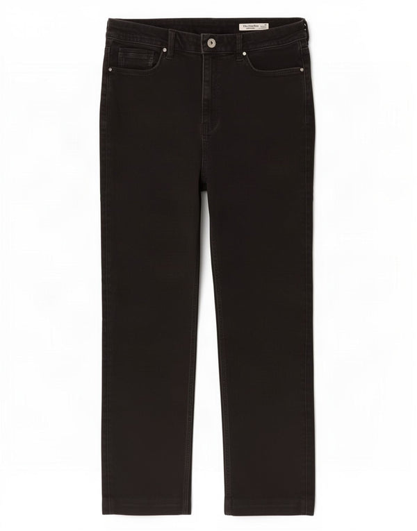Marks & Spencer Damen The Sophia Straight Jeans UK 16 Large W32 L29 Schwarz