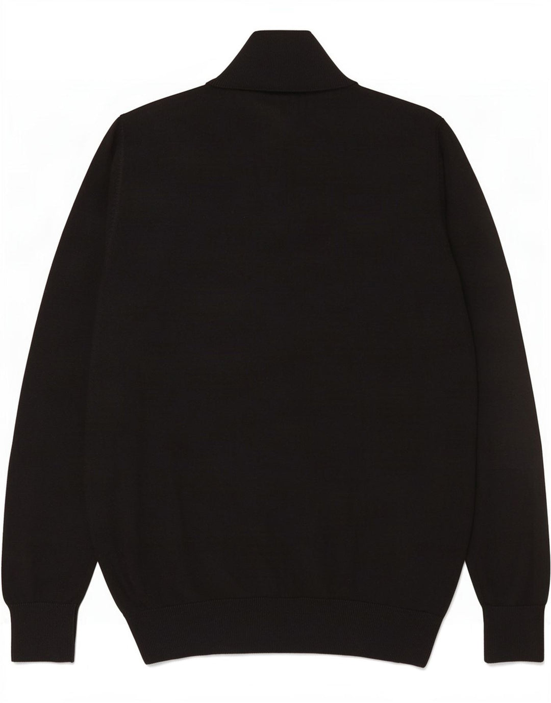 Lyle & Scott Herren-Pullover mit Reißverschluss am Hals, XL, schwarze Baumwolle