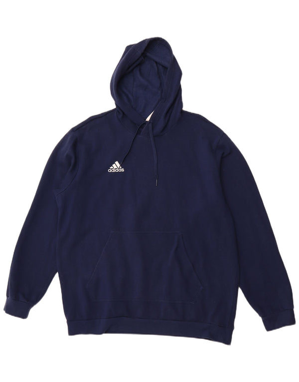 ADIDAS Herren Kapuzenpullover XL Marineblau Baumwolle
