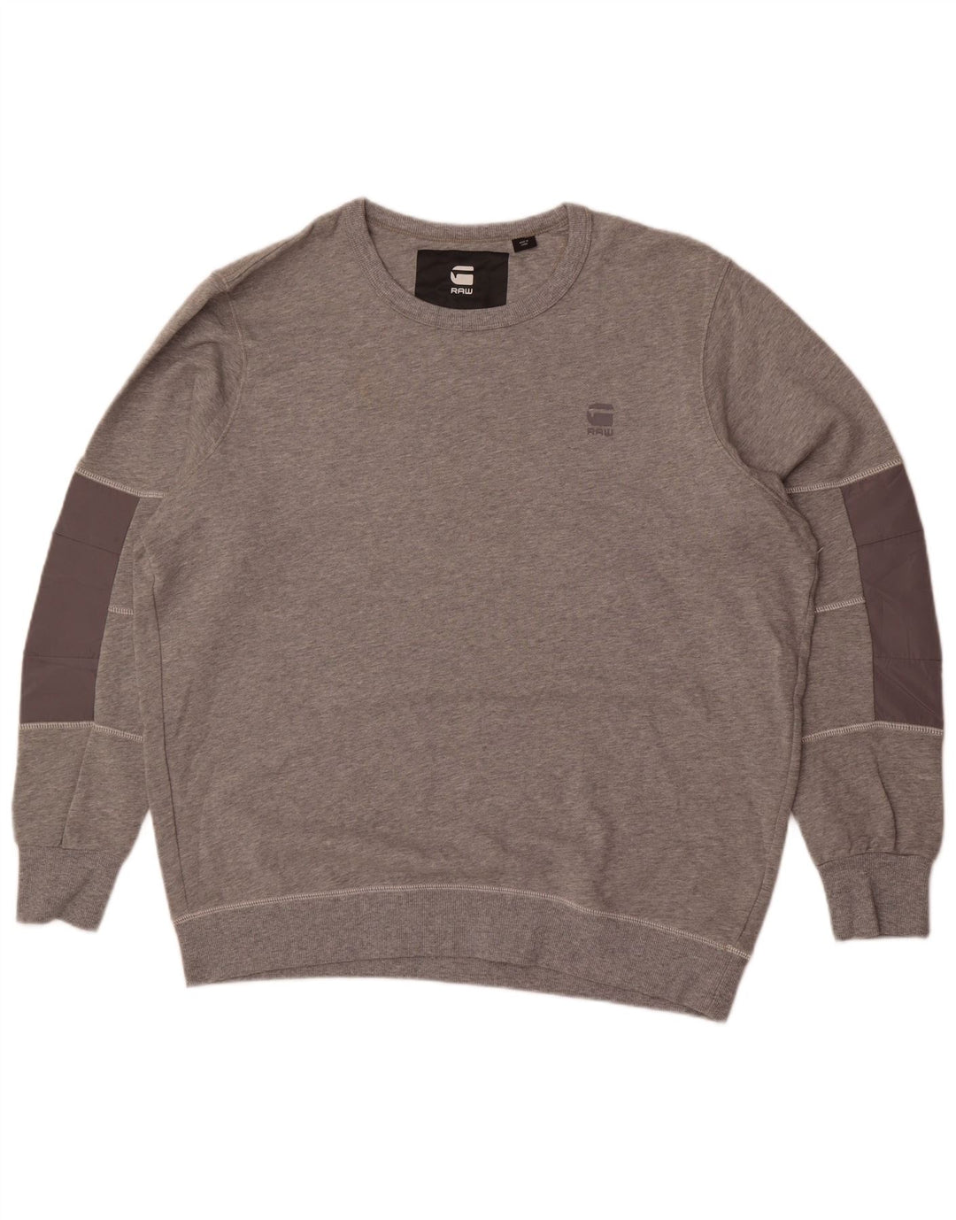 G-Star Herren Sweatshirt Pullover 2XL Grau Colourblock Baumwolle