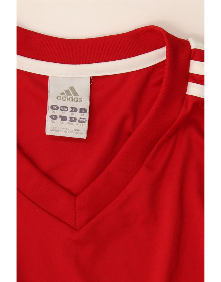 ADIDAS Mens Climalite T-Shirt Top XL Red Polyester Vintage Adidas and Second-Hand Adidas from Messina Hembry 
