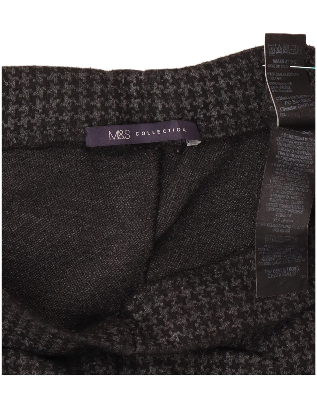 Marks & Spencer Damenhose UK 14 Large W32 L27 Grauer Hahnentritt
