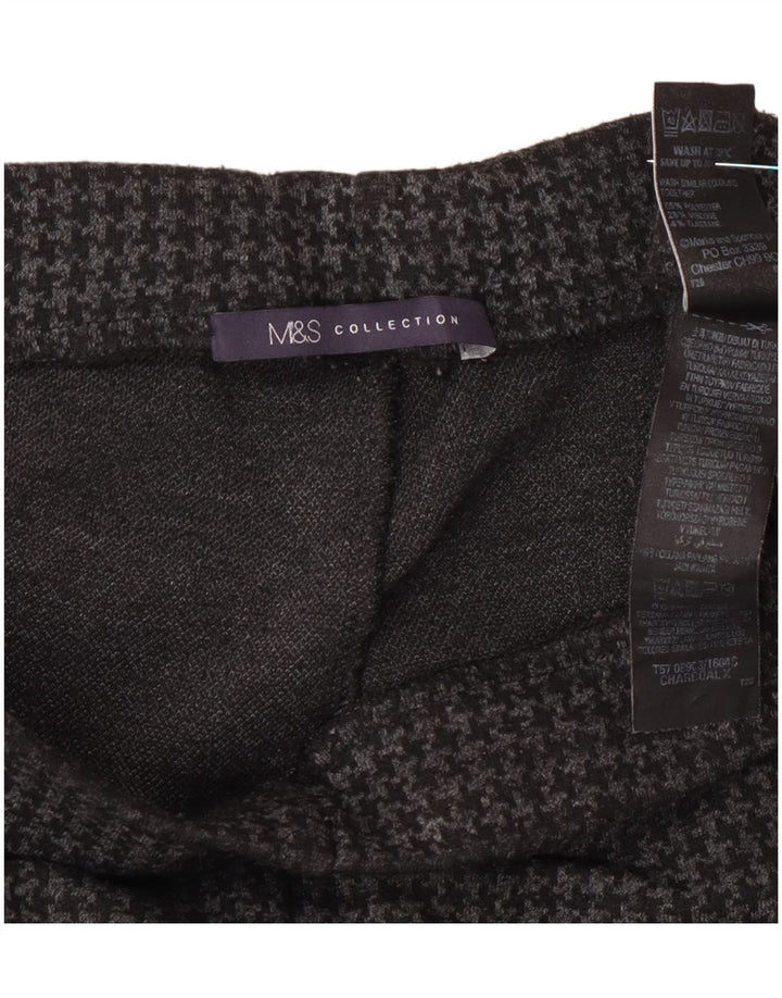 Marks & Spencer Damenhose UK 14 Large W32 L27 Grauer Hahnentritt