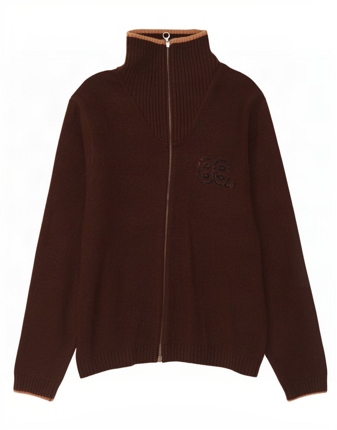 Lee Herren-Cardigan mit Grafik, mittelbraune Wolle