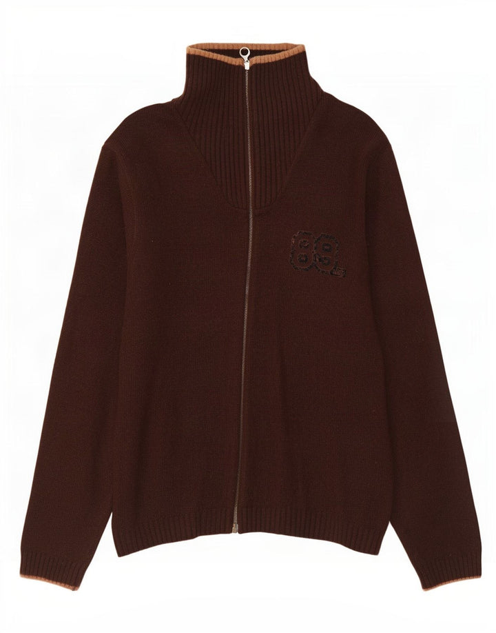 Lee Herren-Cardigan mit Grafik, mittelbraune Wolle