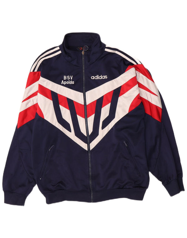 Adidas Herren Trainingsanzug Top Jacke UK 44/46 Large Marineblau Sport