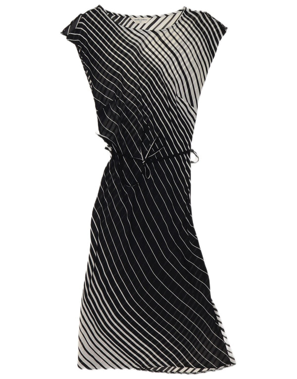 Dorothy Perkins Damen ärmelloses Basic-Kleid UK 12 Medium Schwarz gestreift