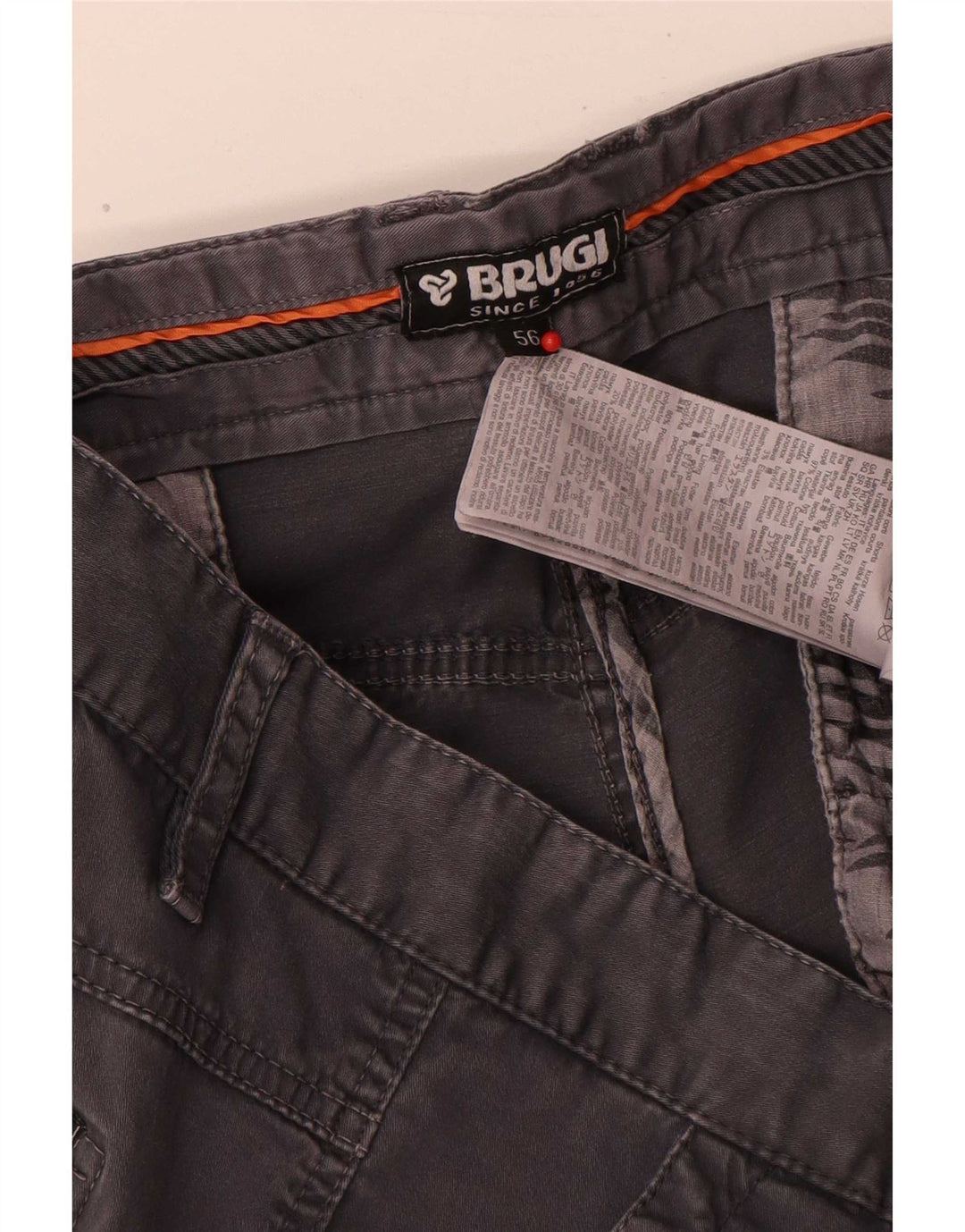 Brugi Herren Cargoshorts IT 56 3XL W50 Graue Baumwolle