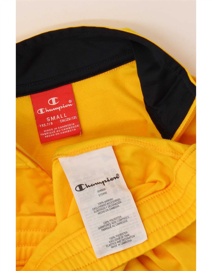 Champion Jungen-Trainingsanzugoberteil mit Grafik, 7–8 Jahre, Größe S, Gelb, Polyester