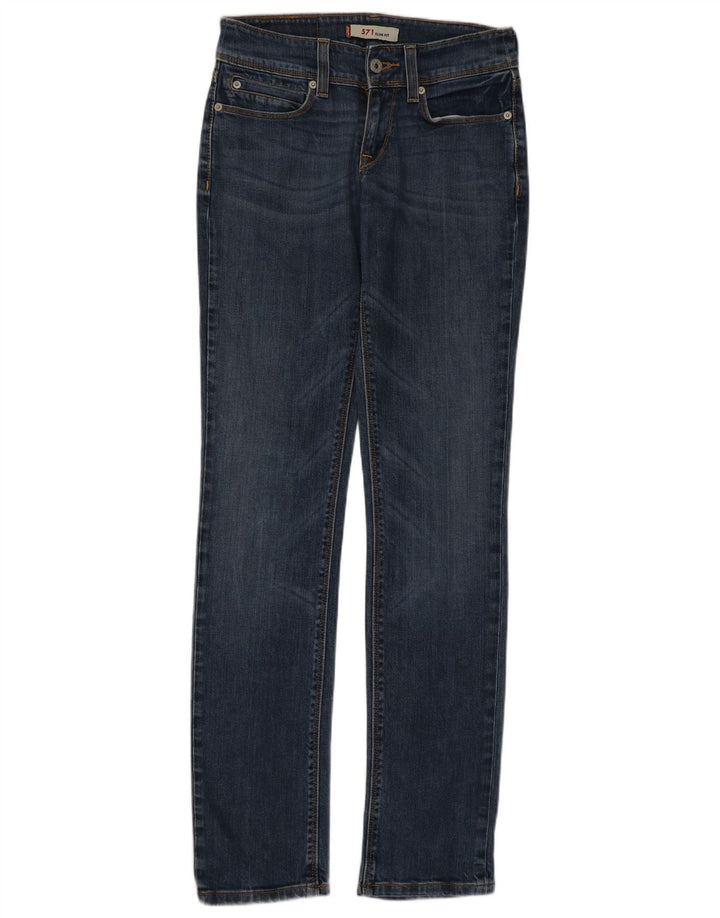 Levi's Damen 571 Slim Jeans W27 L34 Blaue Baumwolle