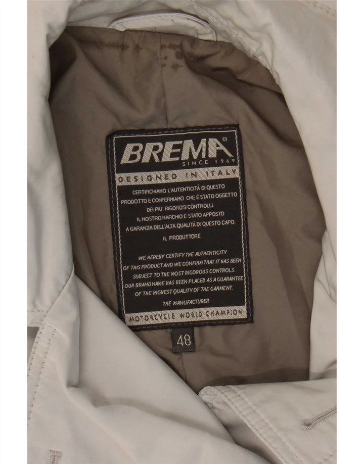 Brema Damen Kurzer Pea Coat IT 48 XL Graues Nylon