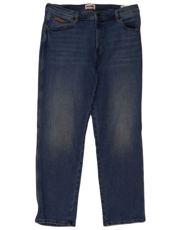 Wrangler Herren Texas Straight Jeans W36 L32 Blaue Baumwolle