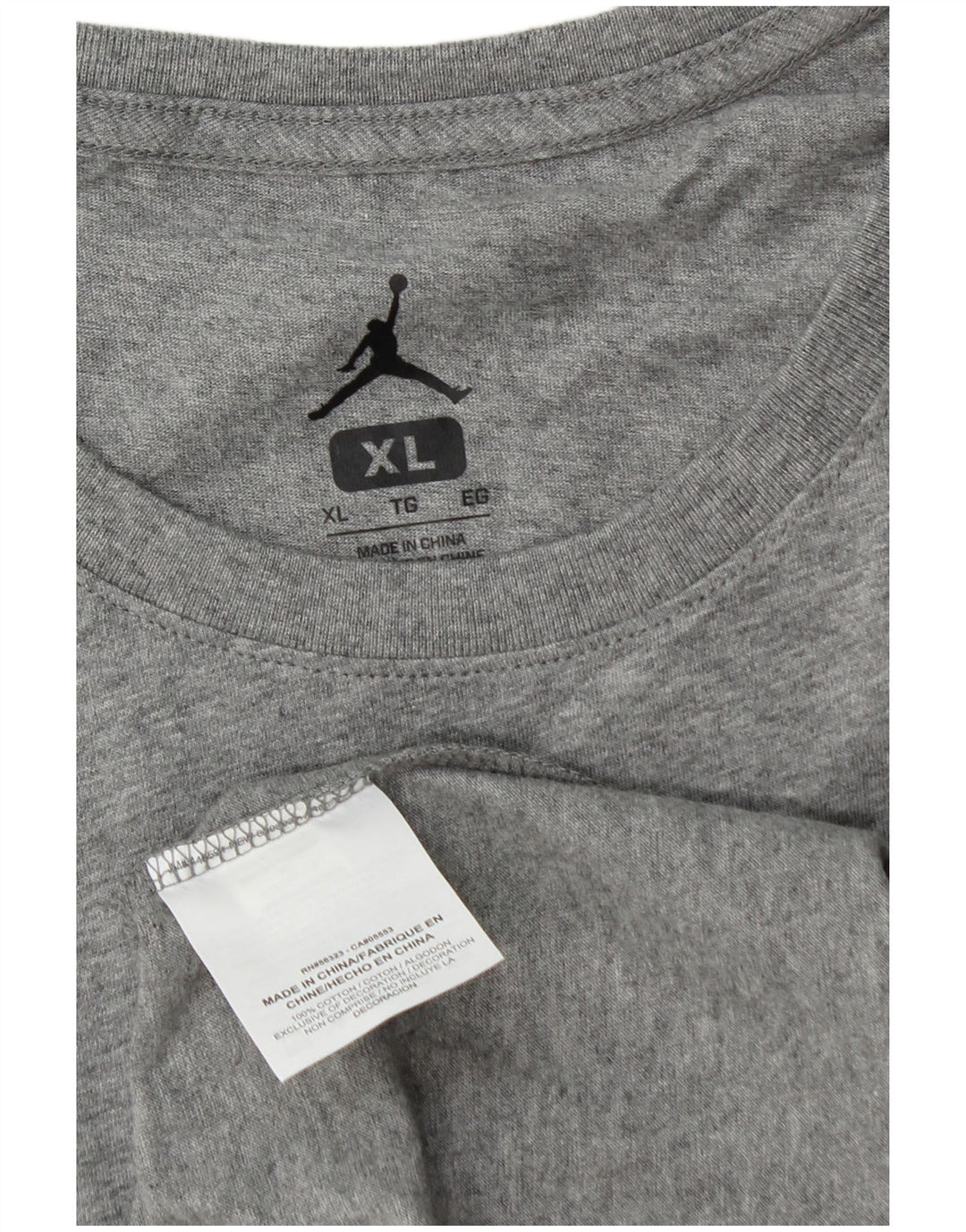 Jordan Herren Grafik T-Shirt Top XL Grau Baumwolle