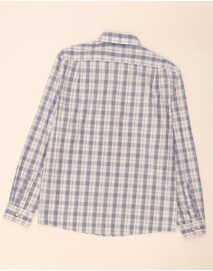 Tommy Hilfiger Herrenhemd, Größe 16 1/2, groß, blau kariert