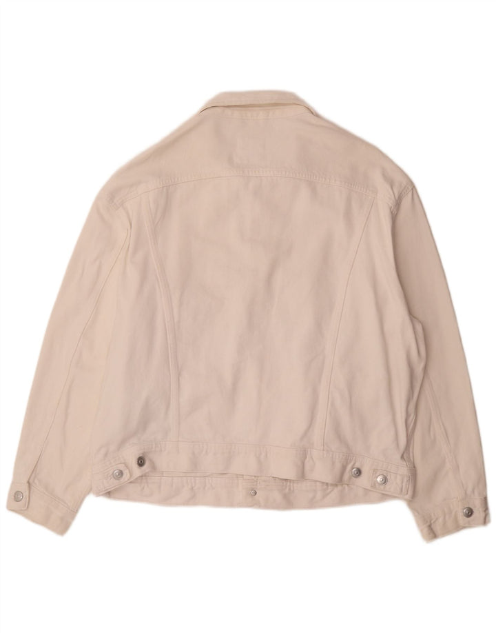 Zara Herren Jeansjacke UK 38 Mittelweiße Baumwolle