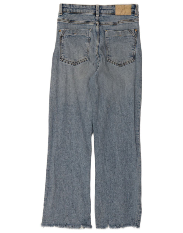 Zara Damen Bootcut Jeans EU 36 XS W26 L26 Blaue Baumwolle