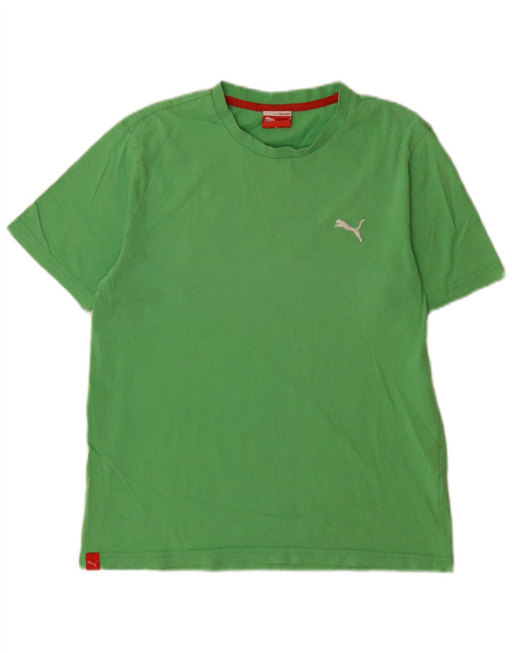 Puma Herren T-Shirt Top Small Grün Baumwolle