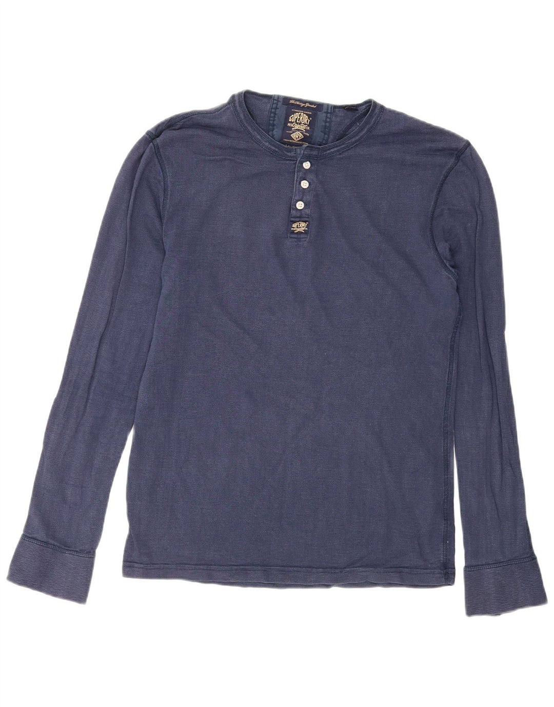 Superdry Herren-Oberteil, langärmelig, 2XL, Marineblau, Baumwolle