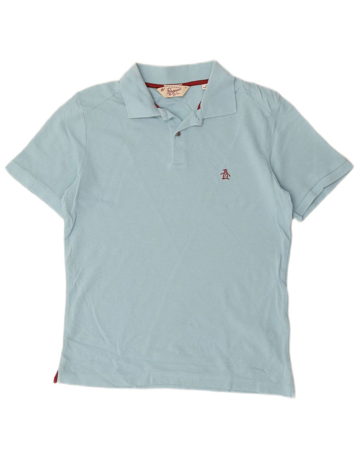 Penguin Herren-Poloshirt, kleine blaue Baumwolle