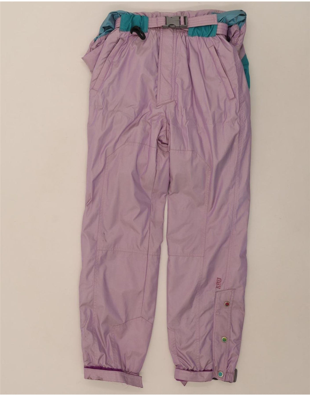 Vintage Damen Skioverall EU 38 Medium Mehrfarbiger Farbblock