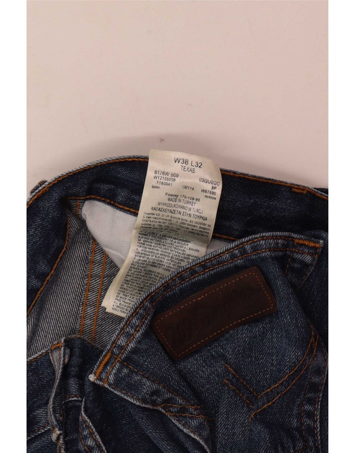 Wrangler Herren Texas Straight Jeans W38 L32 Blaue Baumwolle