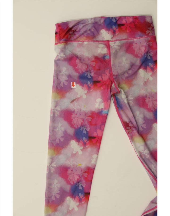 EDDIE BAUER Girls Leggings 10-11 Years Medium Multicoloured Floral Vintage Eddie Bauer and Second-Hand Eddie Bauer from Messina Hembry 