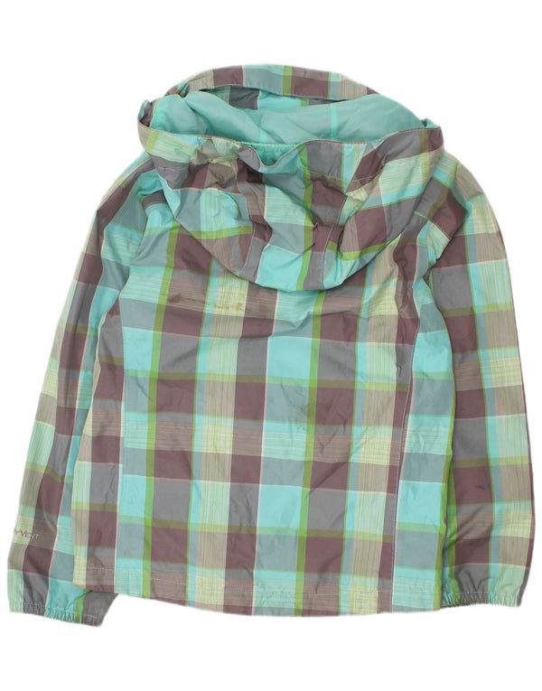 The North Face Mädchen-Regenjacke mit Kapuze, 5–6 Jahre, XS, grün kariert