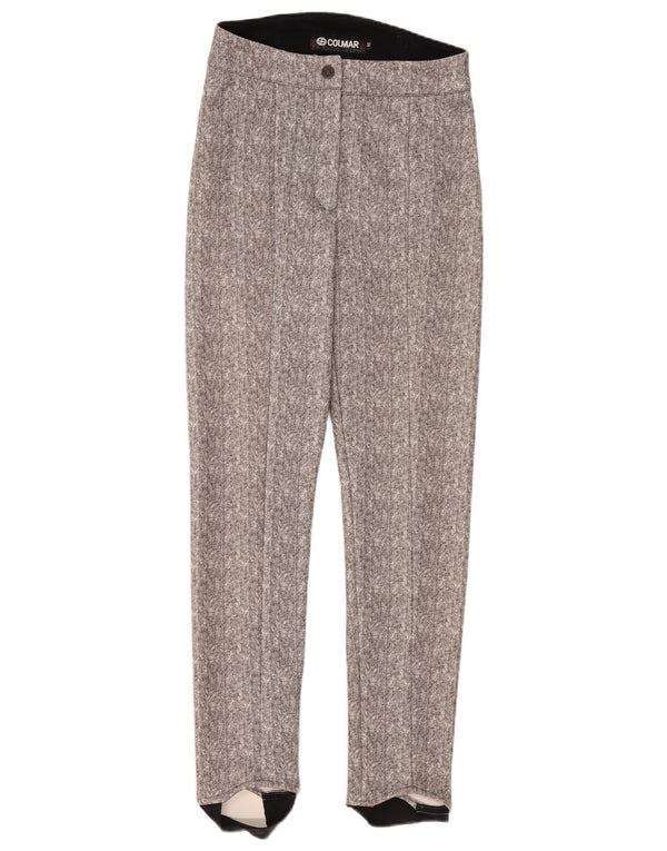 Colmar Damen Steigbügel-Freizeithose IT 42 Medium W30 L30 Graues Fischgrätenmuster