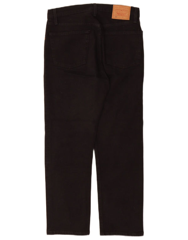 Levi's Damen 501 Straight Jeans W27 L26 Schwarze Baumwolle