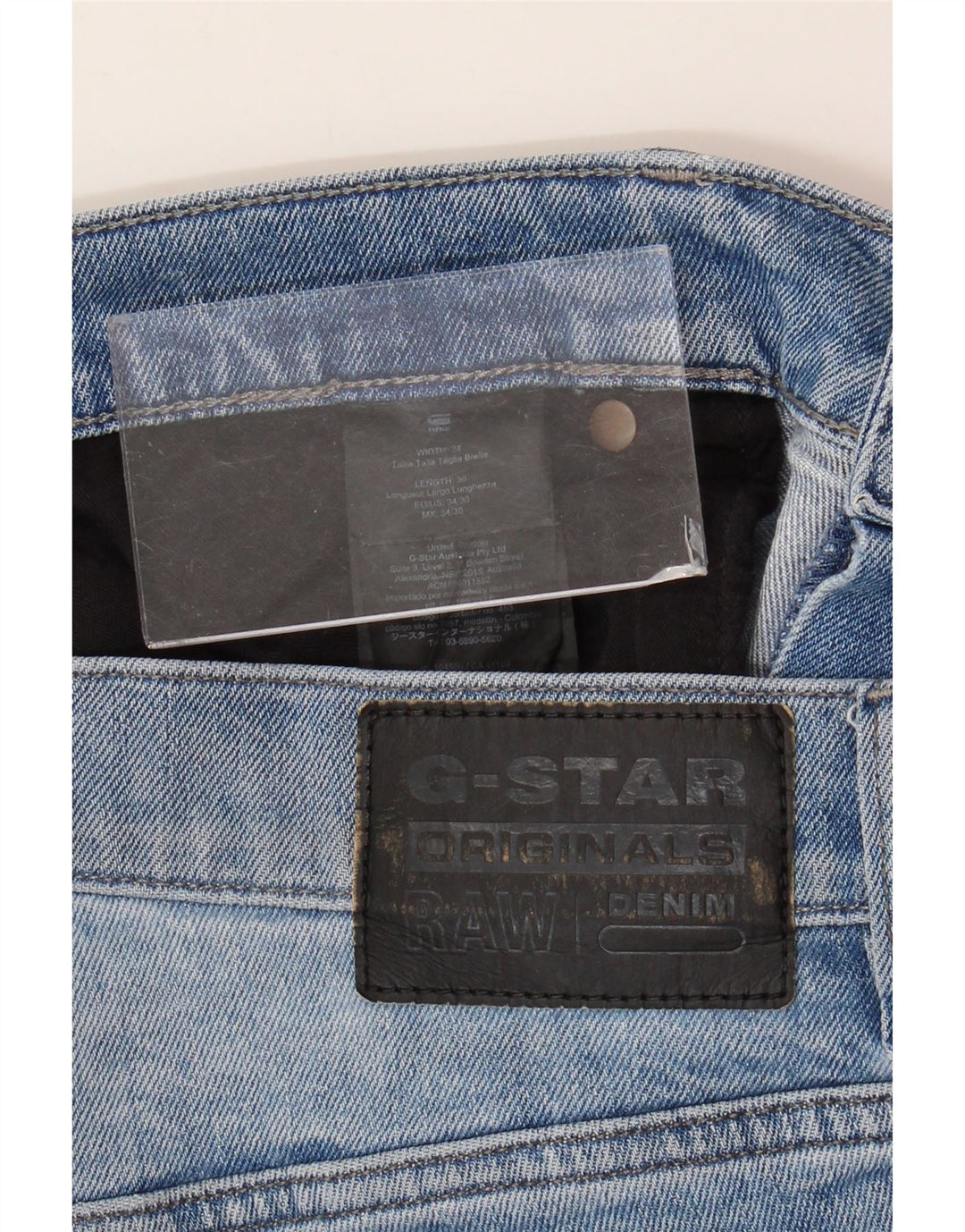 G-Star Herren Straight Jeans W34 L30 Blaue Baumwolle
