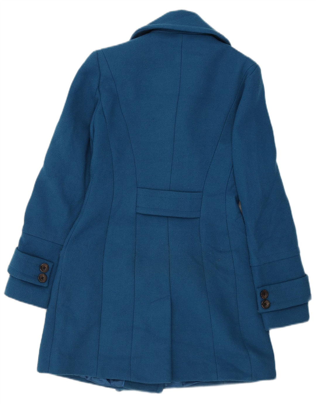 Marks & Spencer Zweireihiger Damenmantel UK 6 XS Blau Polyester