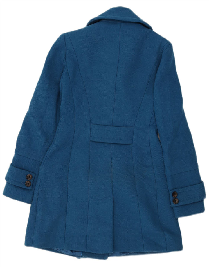 Marks & Spencer Zweireihiger Damenmantel UK 6 XS Blau Polyester