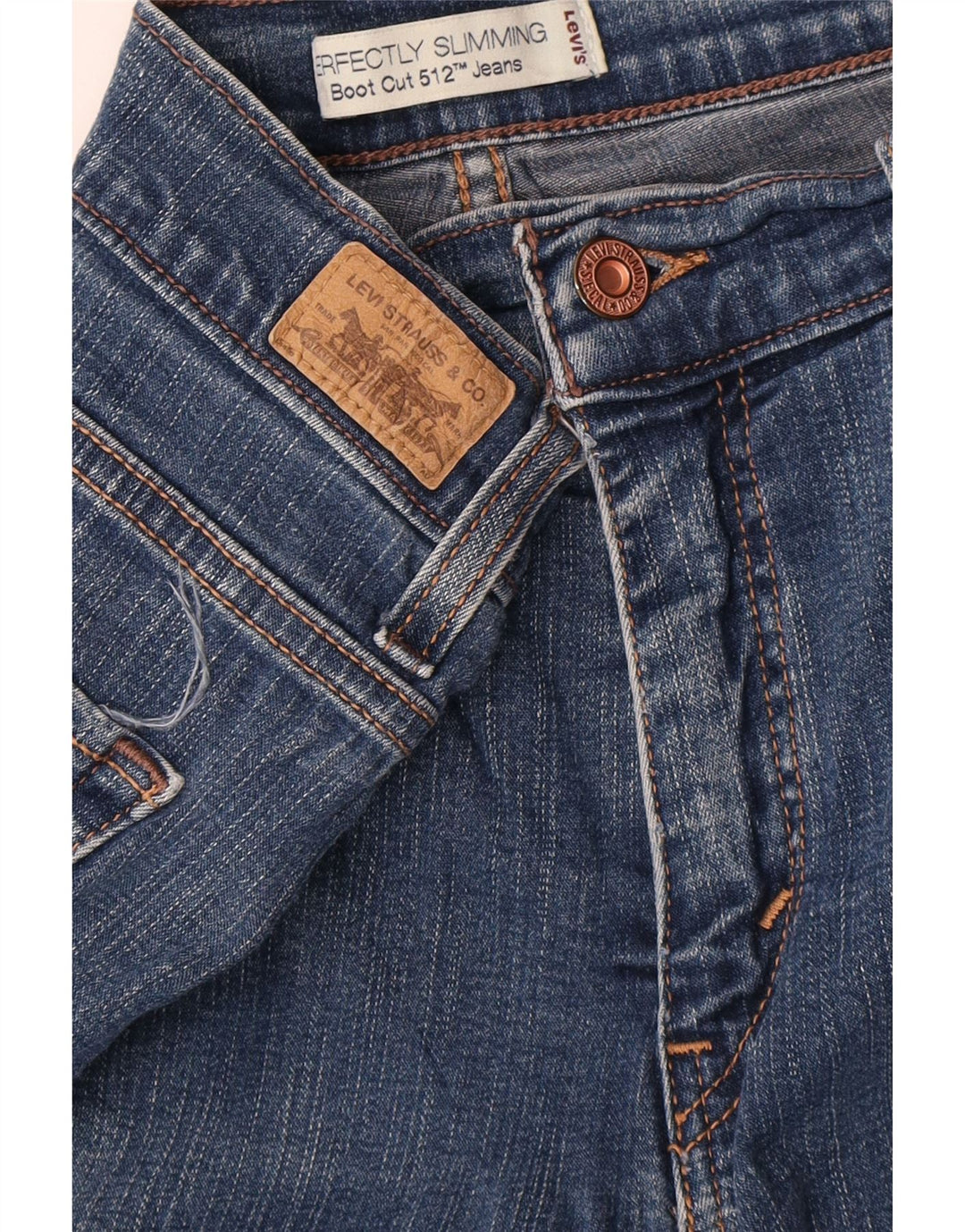 Levi's Damen 512 Perfekt schlankmachende Bootcut-Jeans W32 L31 Blau