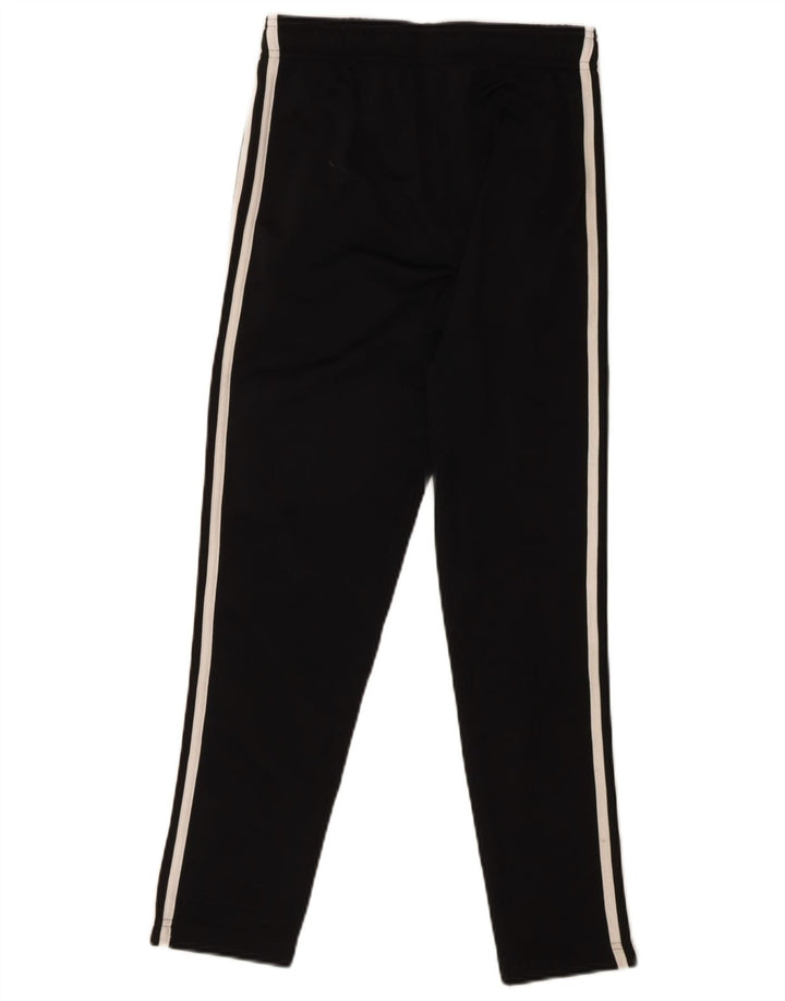 ADIDAS Boys Tracksuit Trousers 11-12 Years Black Polyester