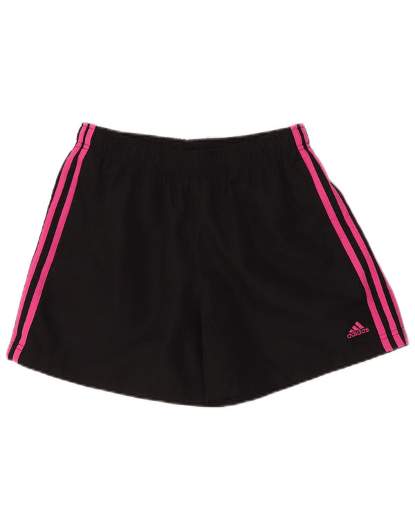 Adidas Damen Sportshorts UK 8 Small W24 Schwarz Polyester