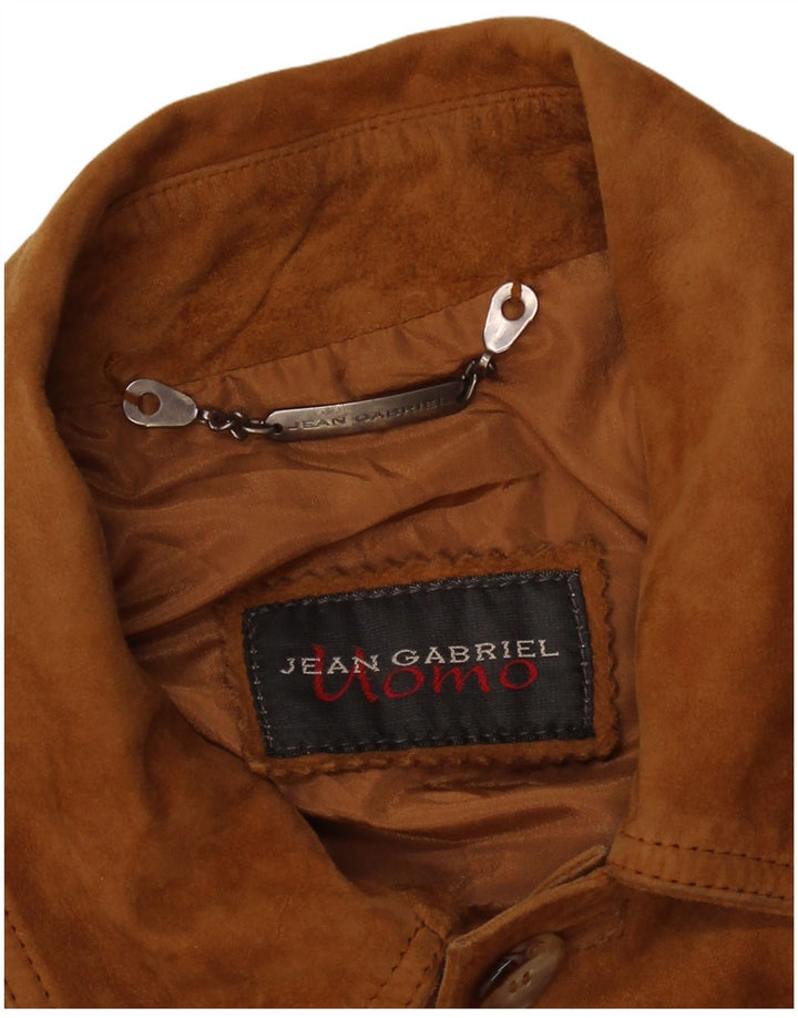 Jean Gabriel Herren Wildlederjacke UK 40 Large Braun