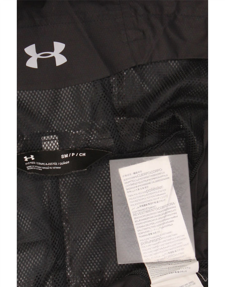 Under Armour Herren-Regenjacke mit Kapuze, UK 36, Größe S, Schwarz, Polyester